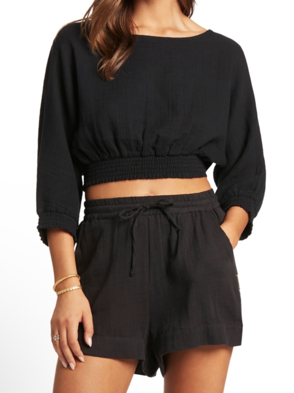Sea Level Sunset Crop Blouse